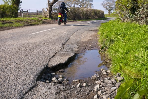 vehicle damage pothole